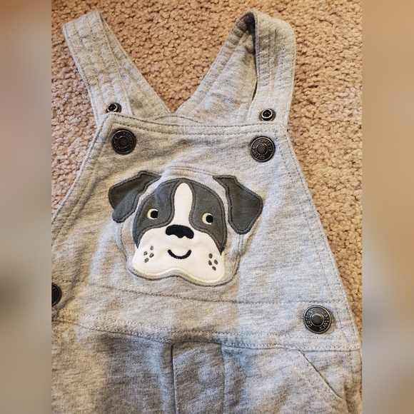 Adorable Gray Puppy Overalls - Picture 3 of 3
